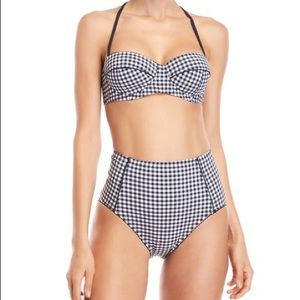 Kate Spade NWT Navy Gingham Bikini